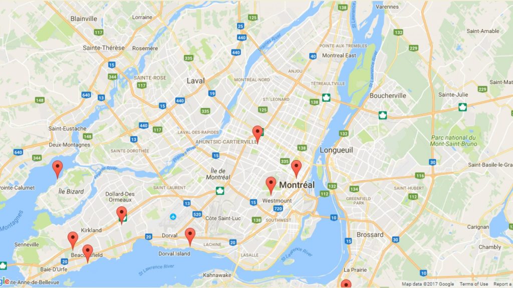 Map Montreal
